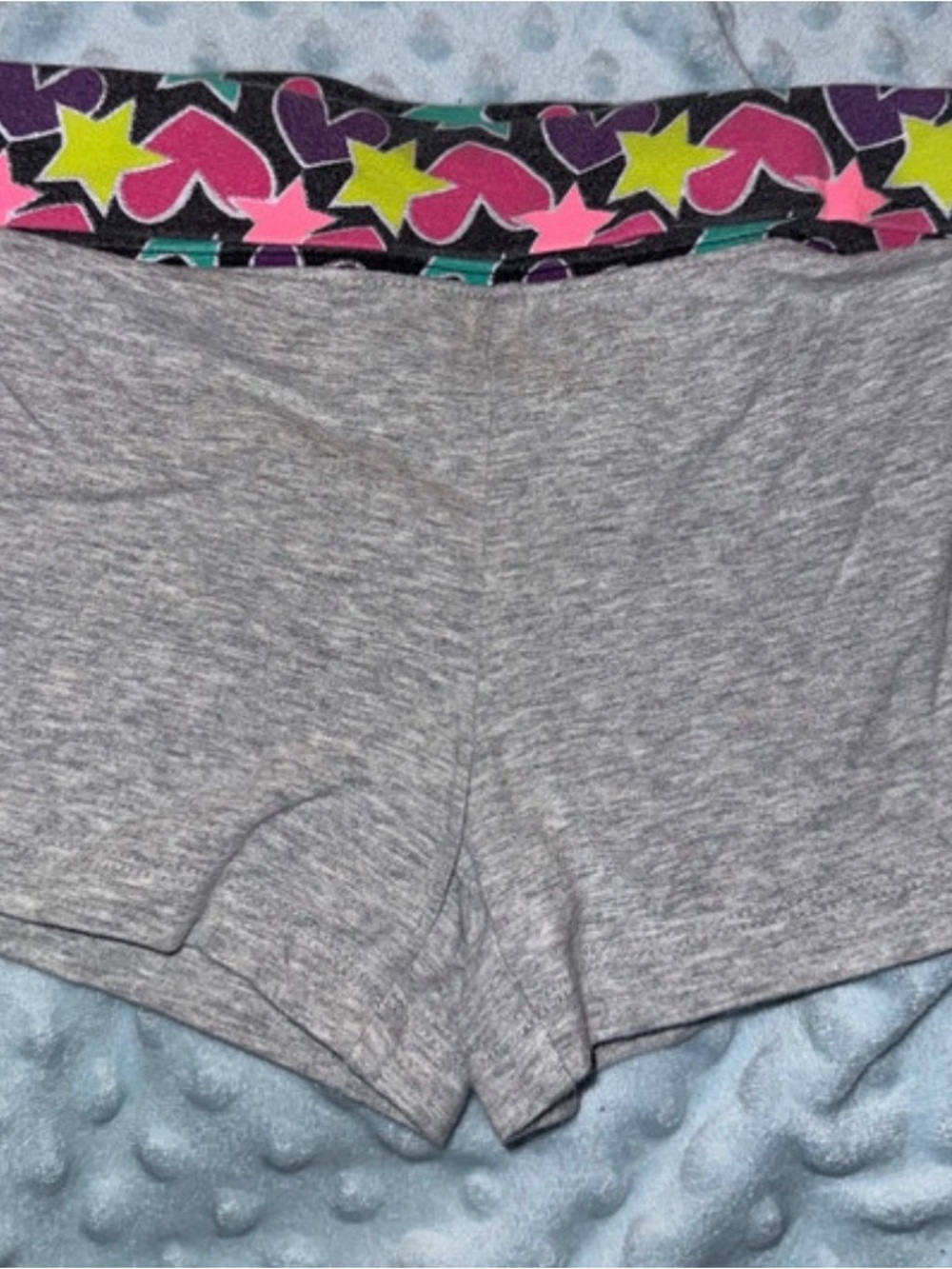 jumping beans Gray Lounge Shorts with Colorful Heart & Star Waistband